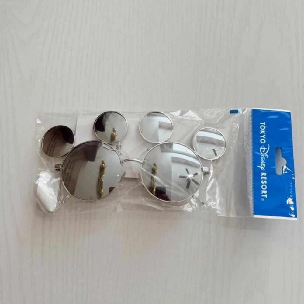 Tokyo Disney silver Mickey Mouse shape sunglasses